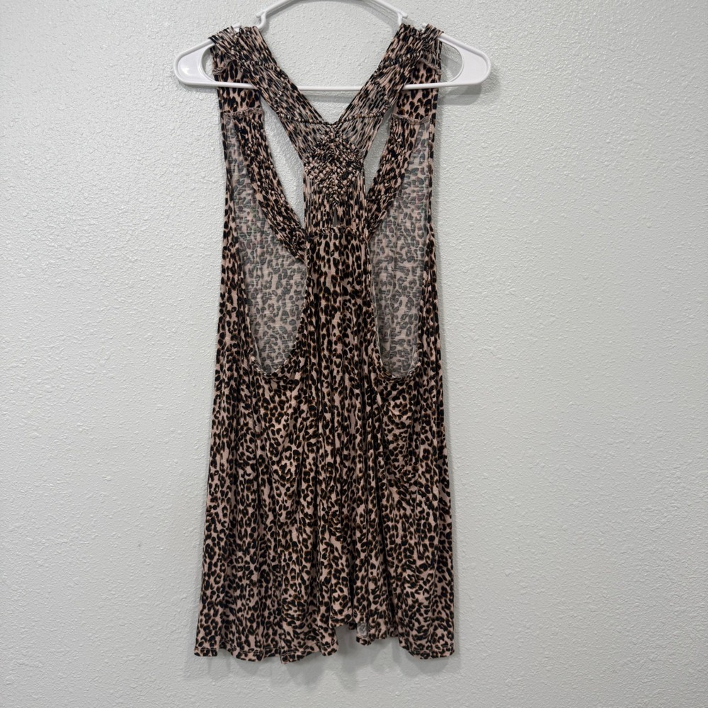 Maurices Womens Plus Size 3 Leopard Print Braided Racerback Tank Top Animal - Picture 5 of 7